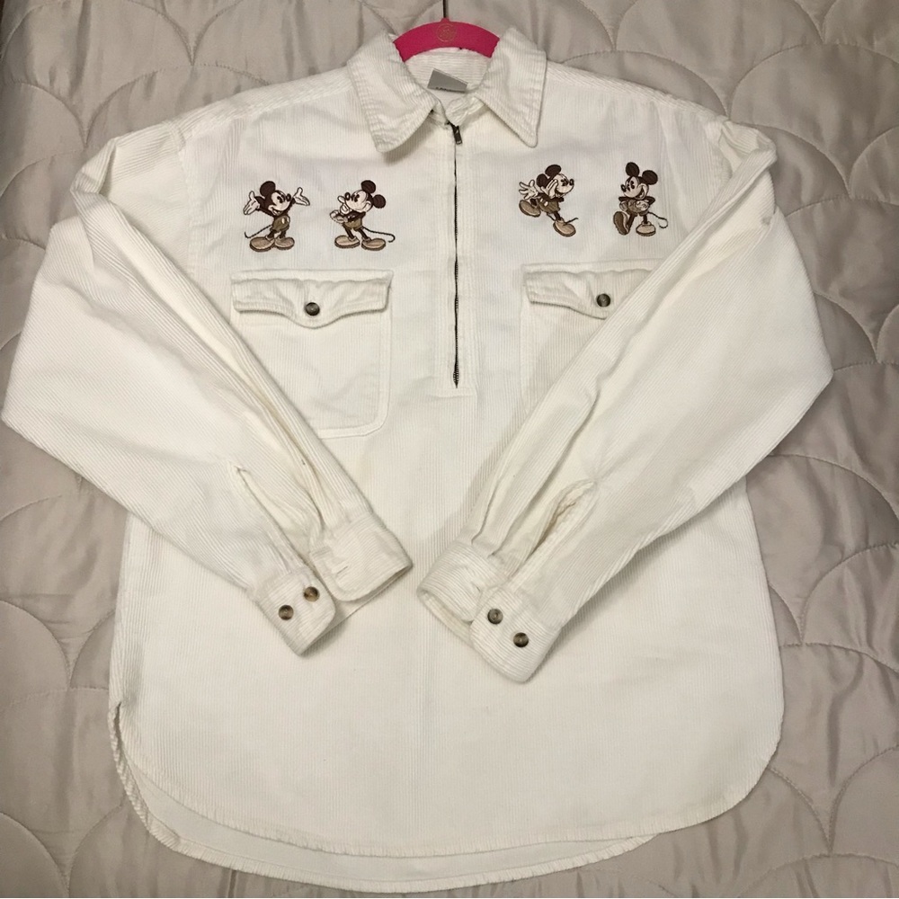 Disney Corduroy Half Zip Shirt-Jacket.